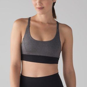Lululemon Train Times Bra in Heathered Black